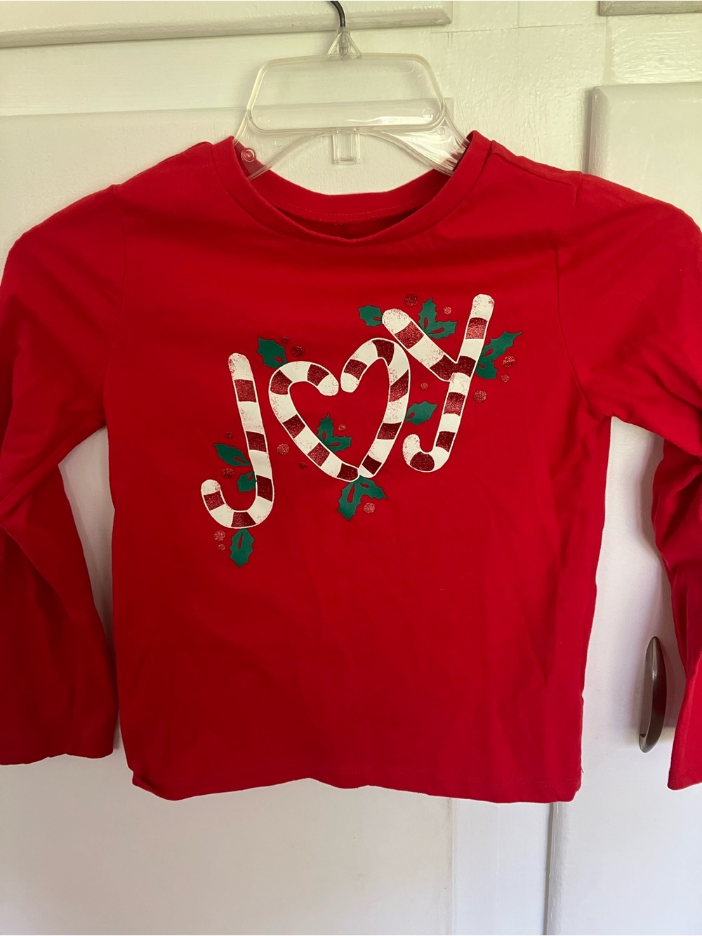 OshKosh B'gosh Red 'JOY' Candy Cane Graphic Long-Sleeve Tee